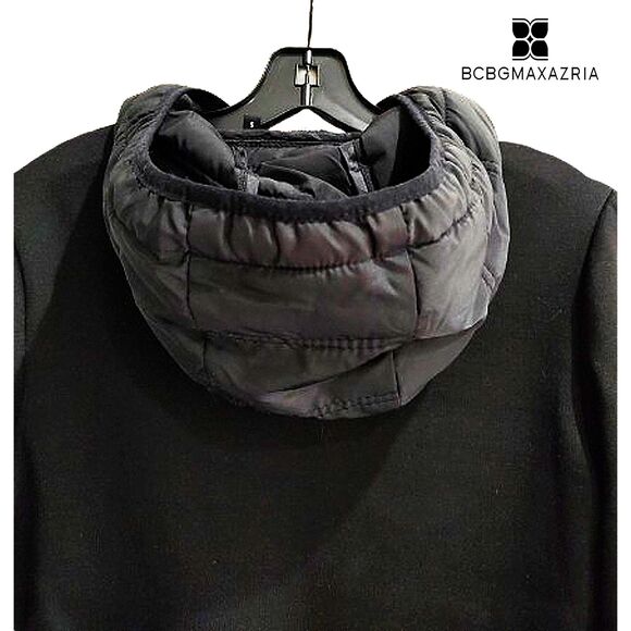 BCBGMAXARZIA NEW Peplum Quilted Hooded Lightweight Puffer Jacket S - Picture 11 of 12